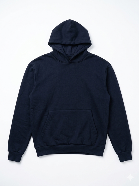 Fullamoda Men's Navy Back Printed Hoodies | Fullamoda In Lebanon