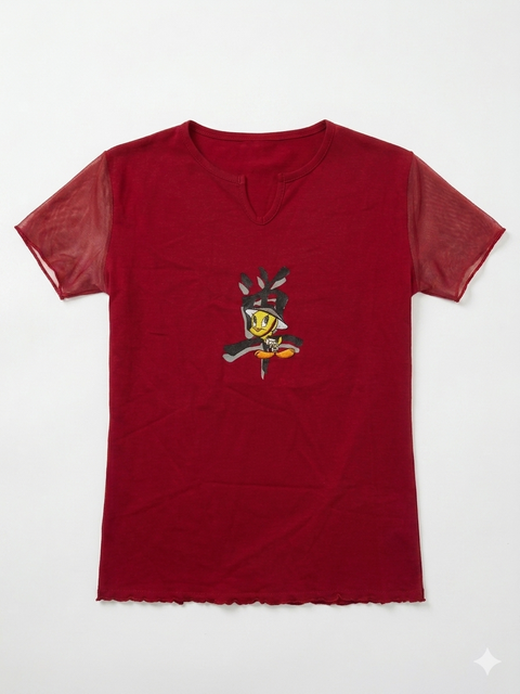 Max & Ile Girl's Burgundy Looney Tunes T-Shirt | Max & Ile In Lebanon
