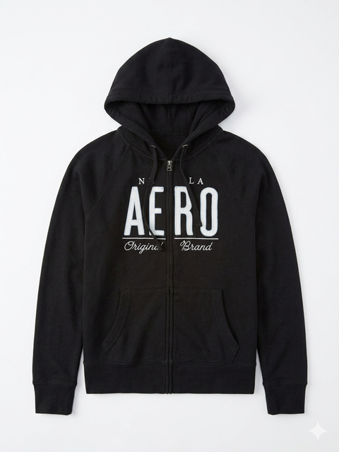 Aeropostale Women's Black Chest Logo Jacket | Aeropostale In Lebanon