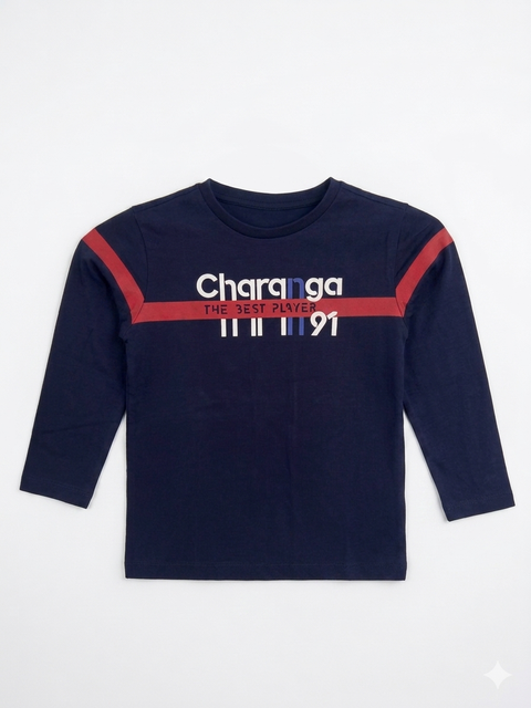 Charanga Baby Boy's Navy " The Best Player" Long Sleeve Blouse | Charanga In Lebanon