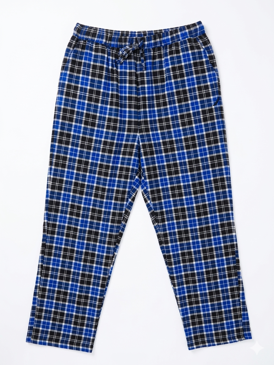 Nautica Men's Navy & Blue Checked Pajama Pants | Nautica In Lebanon