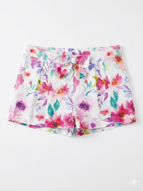 Charanga Girl's White Floral Short | Charanga In Lebanon