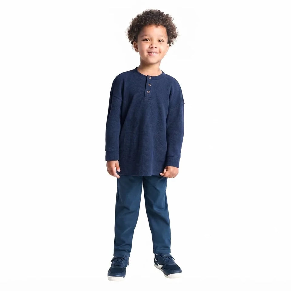 Sinsay Boy's Washed Navy Relaxed Fit Pants