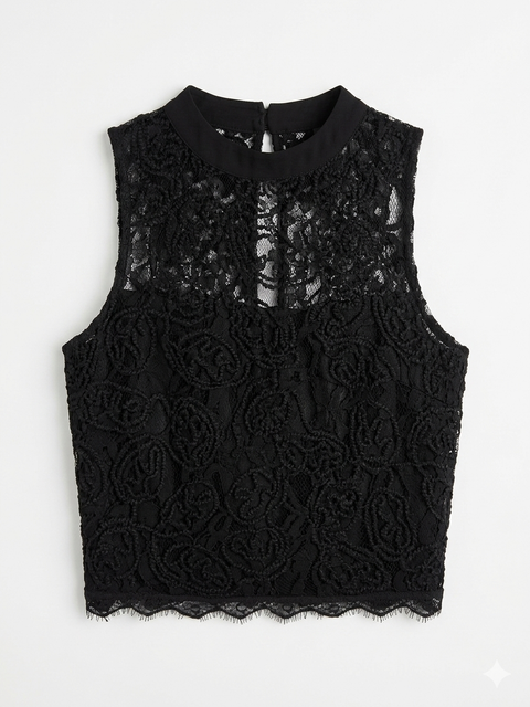 Don't Call Me Jennyfer Women's Black Lace Tank Top | Don't Call Me Jennyfer In Lebanon