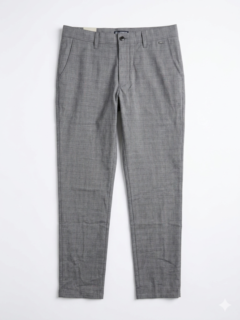 Lerros Men's Dark Grey Checked Chino Pants | Lerros In Lebanon