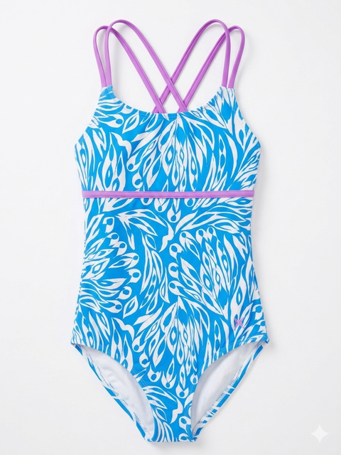 Spyder Girl's Blue Hooded Cover Up & One Piece Swimsuit | Spyder In Lebanon
