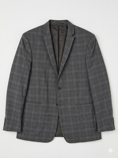 Michael Kors Boy's Grey Checked Slim Fit Blazer | Michael Kors In Lebanon