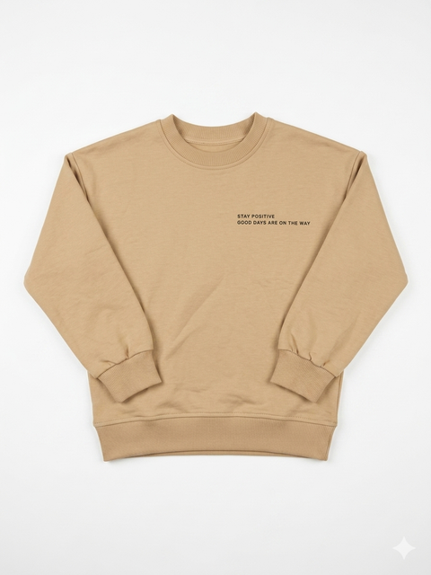 Haykids Club Girl's Beige Printed Sweatshirt | Haykids Club In Lebanon