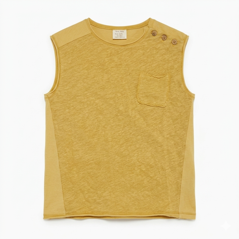 Zara Girl's Mustard Sleeveless Blouse | Zara In Lebanon