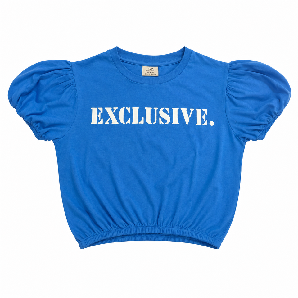 Zara Girl's Blue Printed Sleeveless Blouse | Zara In Lebanon