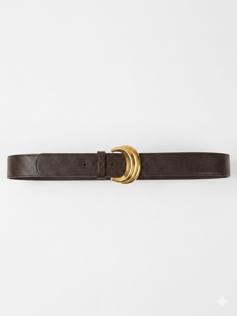 SD Women's Brown Wide Leather Belt | SD In Lebanon