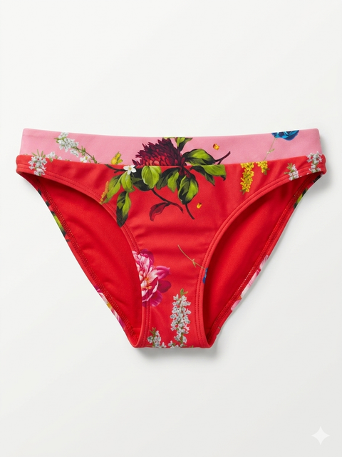 Ted Baker Women's Red Floral Bikini Bottom | Ted Baker In Lebanon