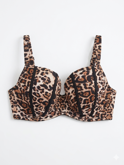Figleaves Women's Leopard Print Bikini Top | Figleaves In Lebanon
