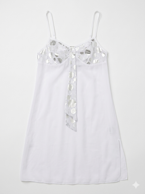 Miorre Women's White Sheer Babydoll Nightgown | Miorre In Lebanon
