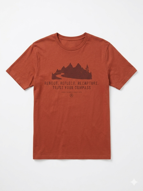 Lerros Men's Brick Printed T-Shirts | Lerros In Lebanon