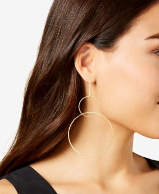 I.N.C. International Concepts Women's Gold-Tone Interlocking Hoop Statement Earrings | I.N.C. International Concepts In Lebanon