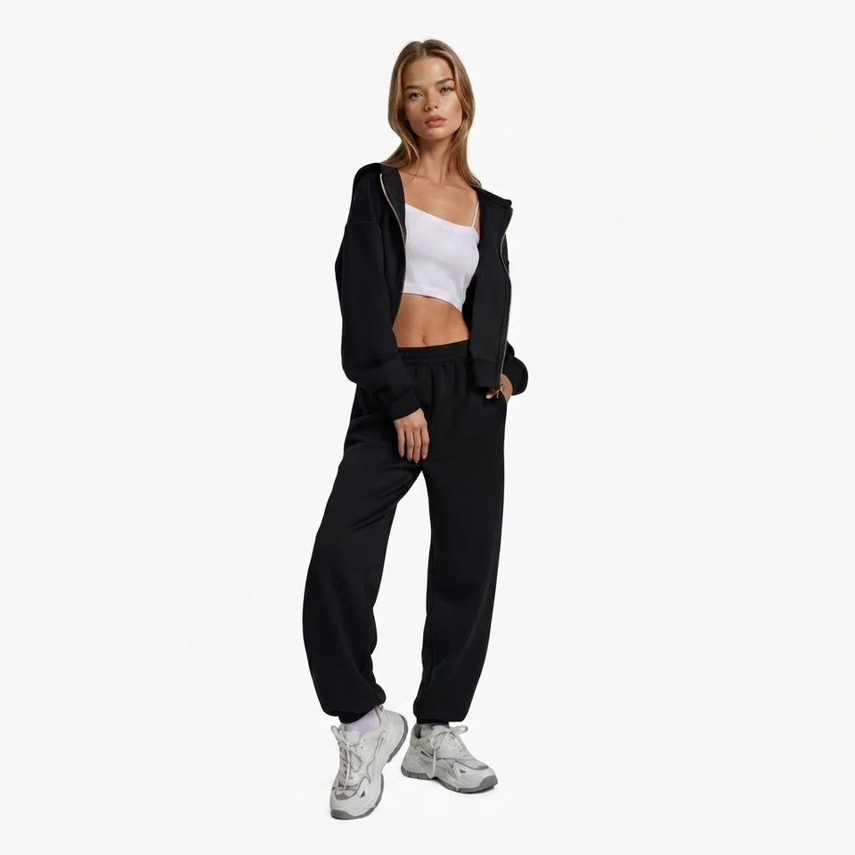 Sinsay Women's Black Elastic Waistband Sweatpants