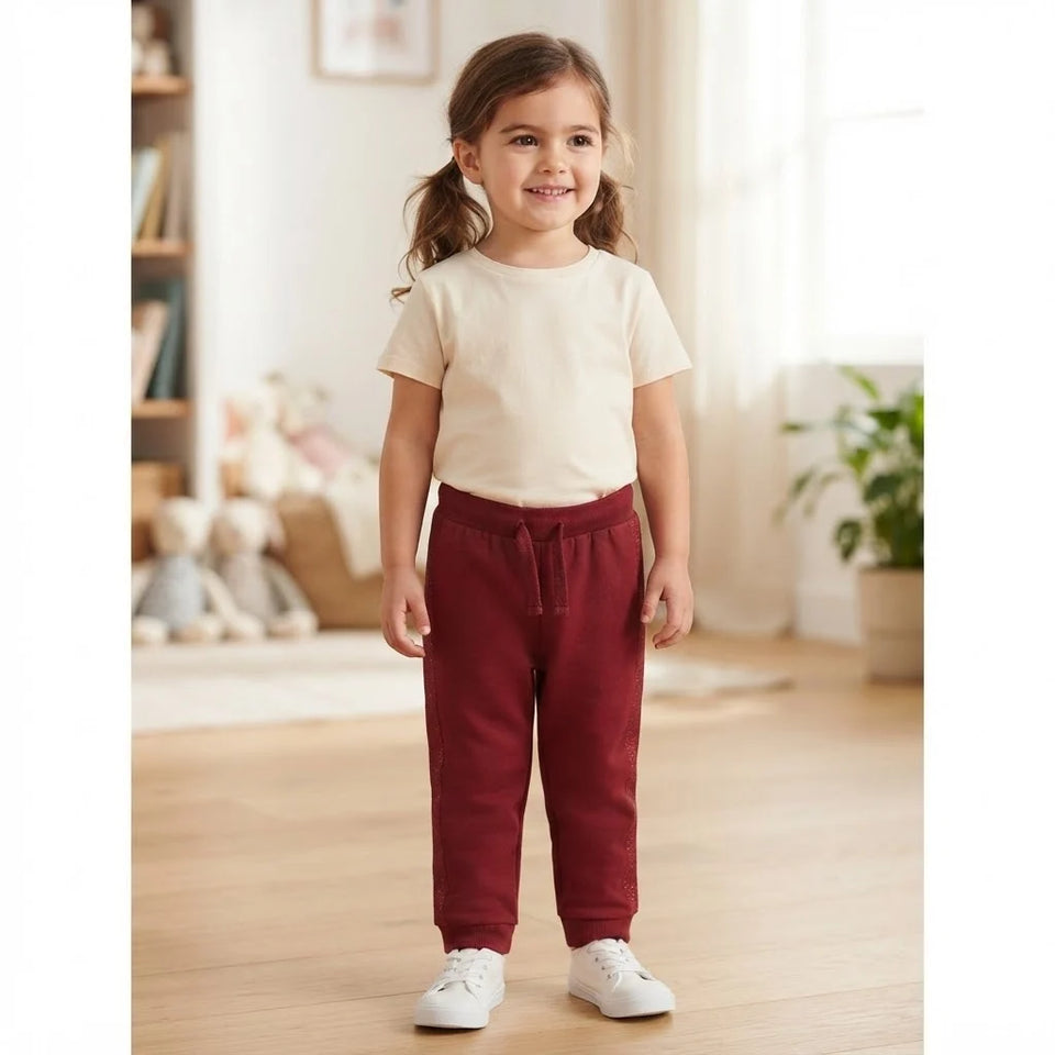 Sinsay Girl's Burgundy Tie String Sweatpants