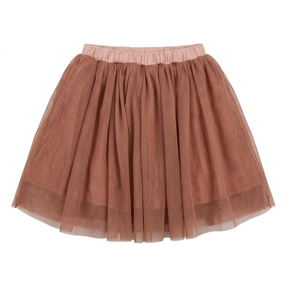 Zara Baby Girl's Brown Elastic Waistband Tulle Skirt | Zara In Lebanon
