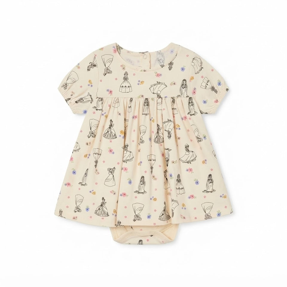 Sinsay Baby Girl's Cream All Over Printed Dress