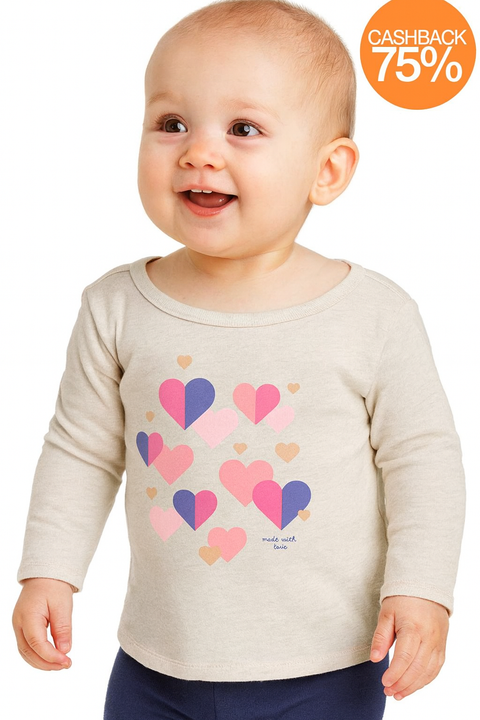 GAP Baby Girl's Light Beige Sweatshirt AMZ259