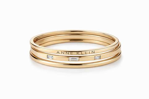 Anne Klein Women's Gold-Plate 3-Pc. Set Crystal Bracelets |Anne Klein In Lebanon