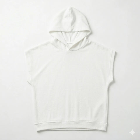 Zara Baby Boy's White Relaxed Fit Hooded Tank Top | Zara In Lebanon