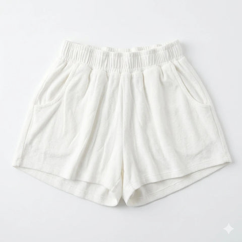 Zara Girl's White Cotton Linen-Blend Short With Drawstring Waist | Zara In Lebanon