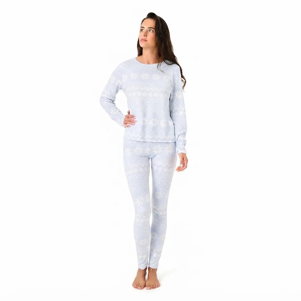 Sinsay Women's Light Blue Printed Soft Patterned Pajama Set