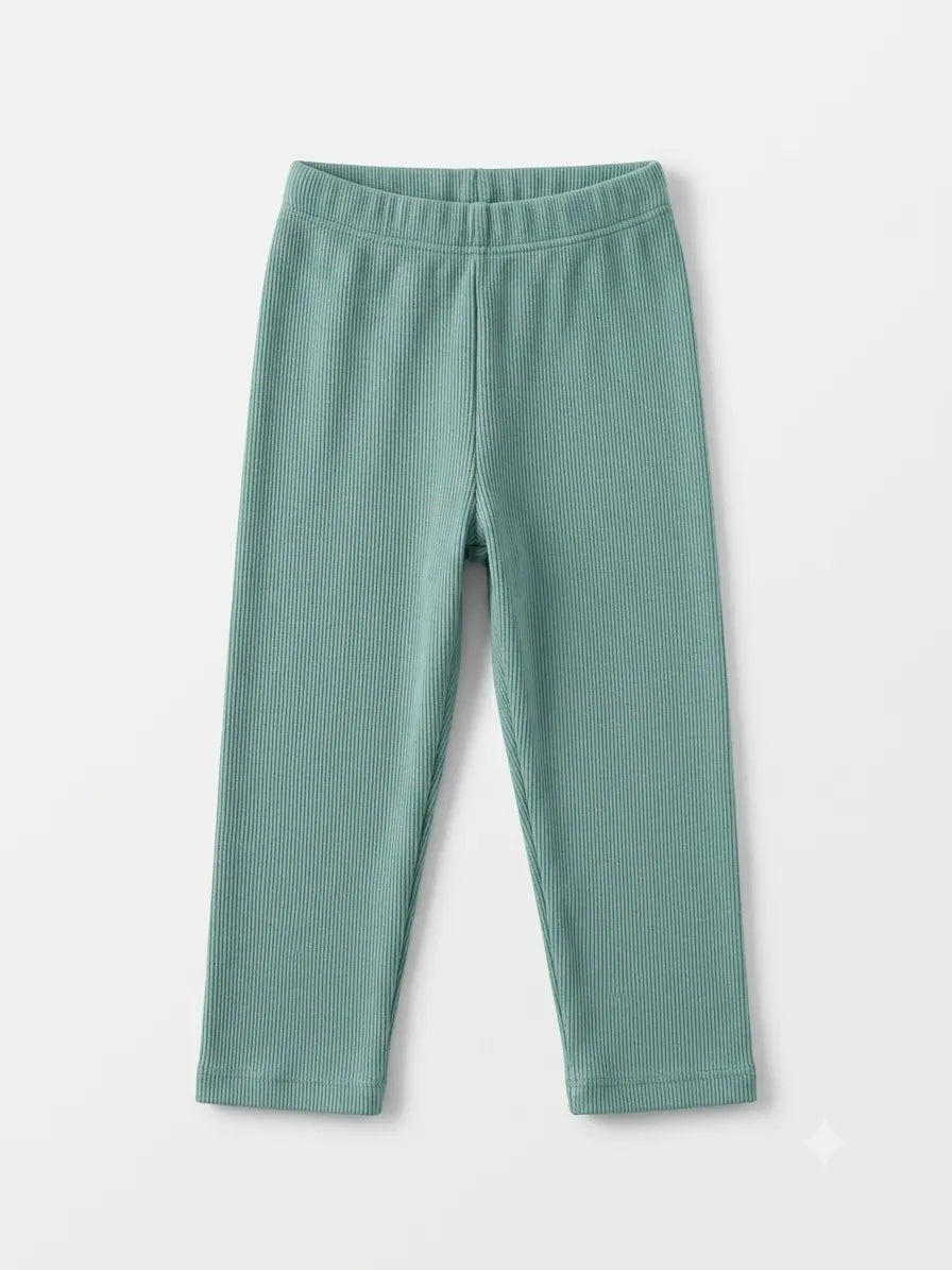 Zara Baby Girl's Light Green Ribbed Leggings | Zara In Lebanon