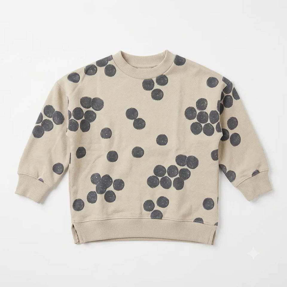 Zara Girl's Cream & Blue Polka Dots Sweatshirts | Zara In Lebanon