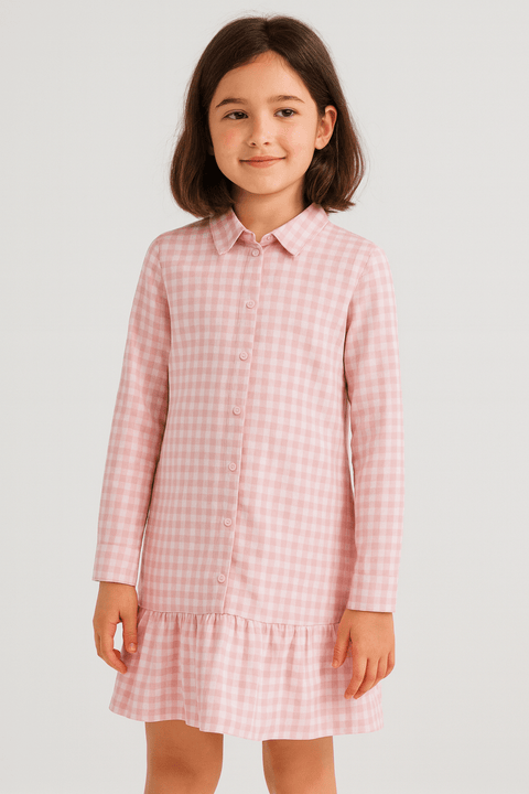 Sinsay Girl's Multicolor Checkered Buttoned Dress | Sinsay In Lebanon
