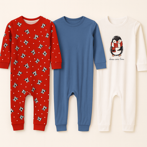 Sinsay Fox & Bunny Baby's Multi-colors 3 Pack Long Sleeve Sleepwear Overall |Sinsay In Lebanon