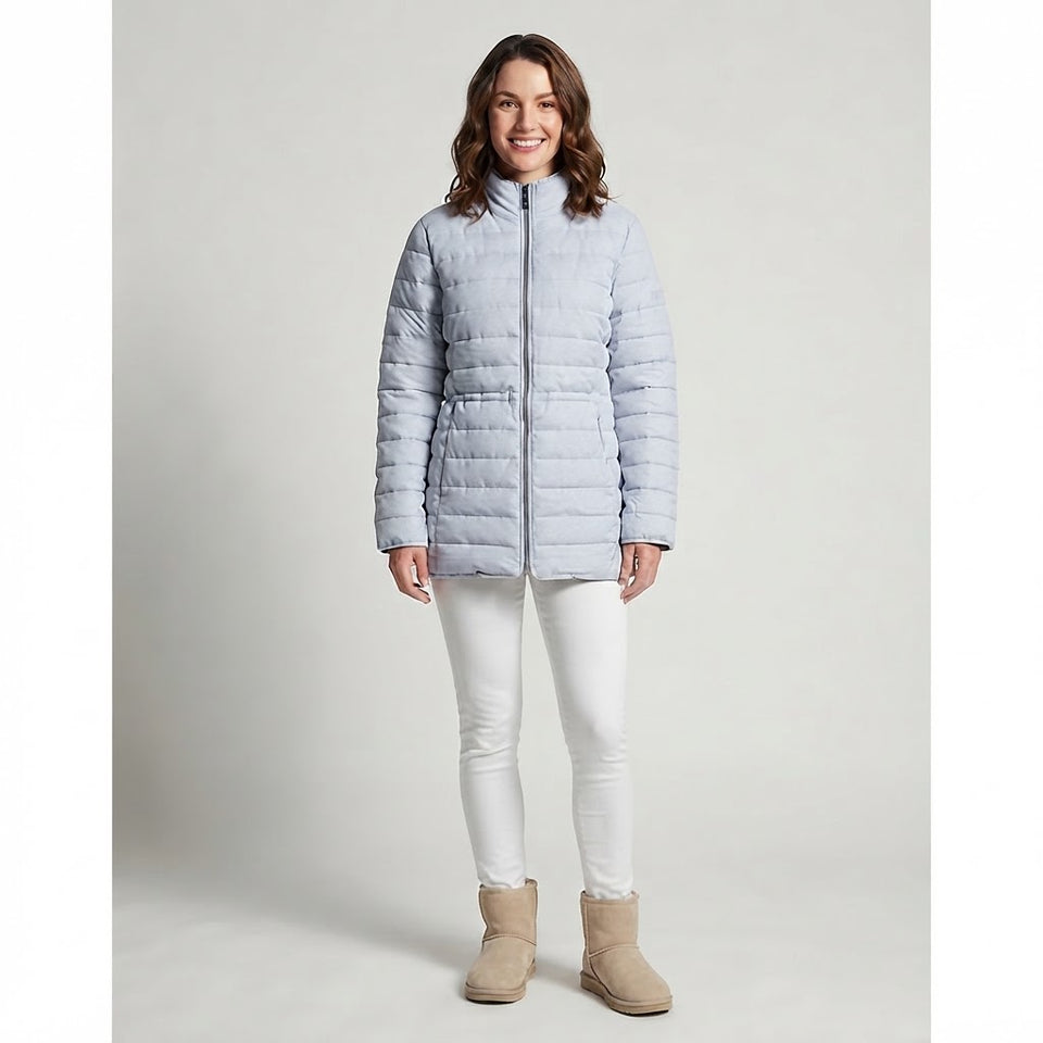 Nautica Women's Light Blue Quilted Puffer Jacket