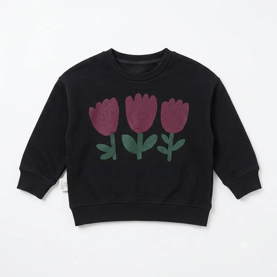 Zara Baby Girl's Dark Grey Floral Sweatshirts | Zara In Lebanon
