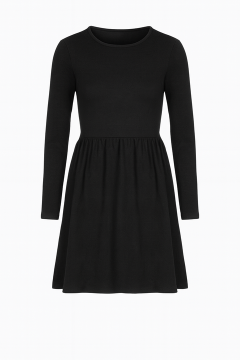 Terranova Girl's Black Fleece Long-Sleeve Dress  | Terranova In Lebanon