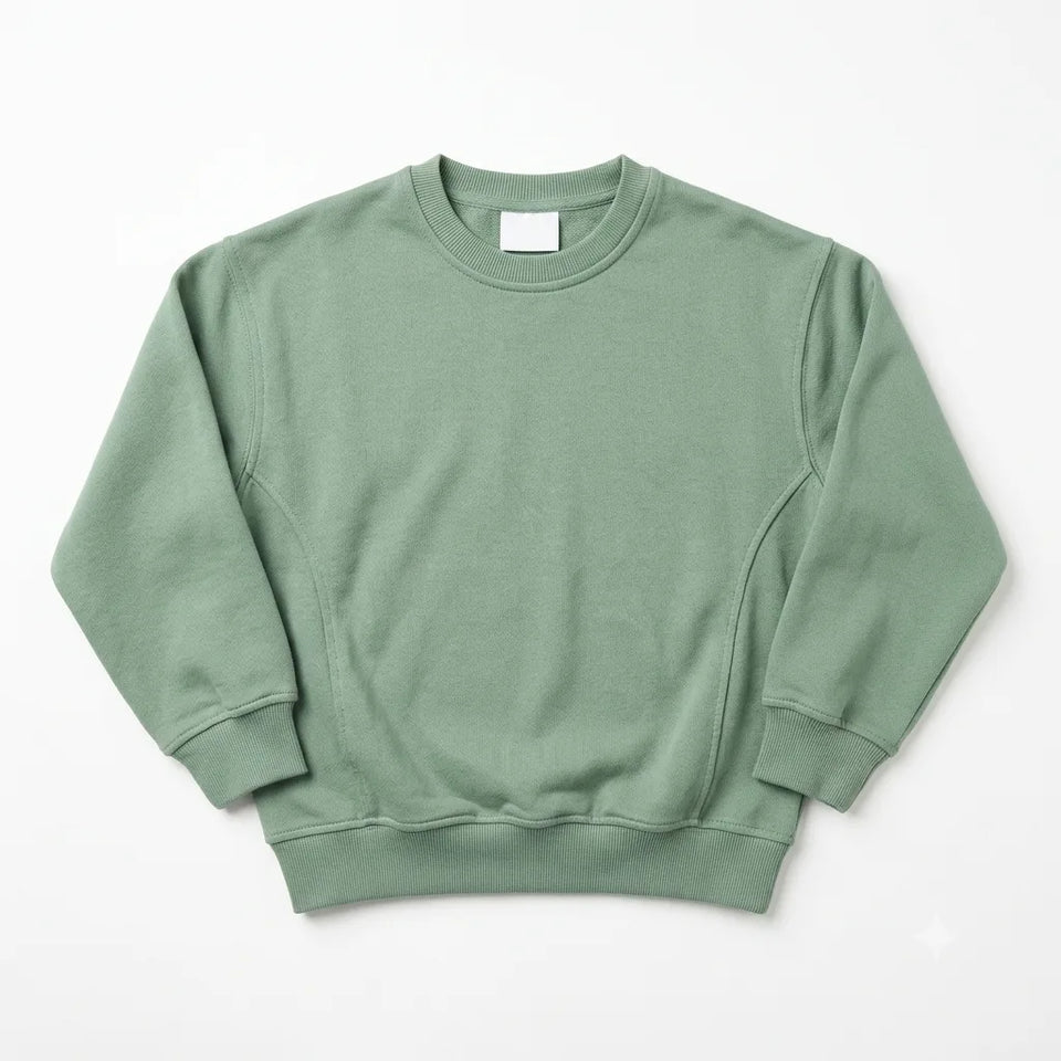Zara Girl's Green Plain Pullover Sweatshirts | Zara In Lebanon