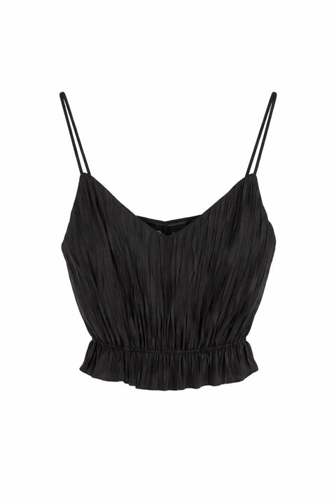 Zara Women's Black Sleeveless Crop Top  |Zara in Lebanon