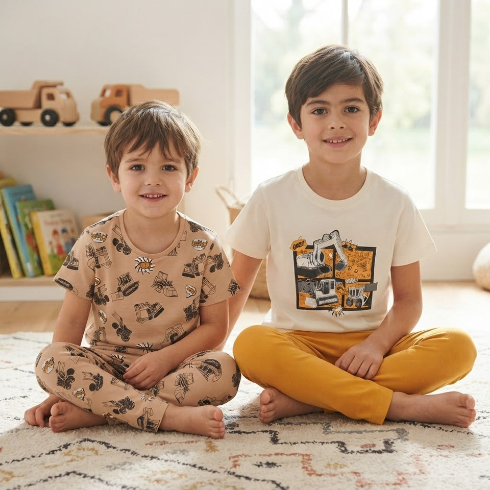 Sinsay Boy's Multicolor Printed Pack Of 2 Pajama Set