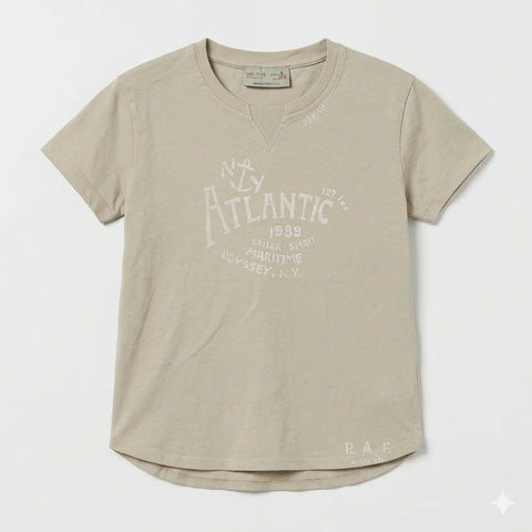 Zara Boy's Beige "Atlantic" Print Cotton T-Shirt | Zara In Lebanon