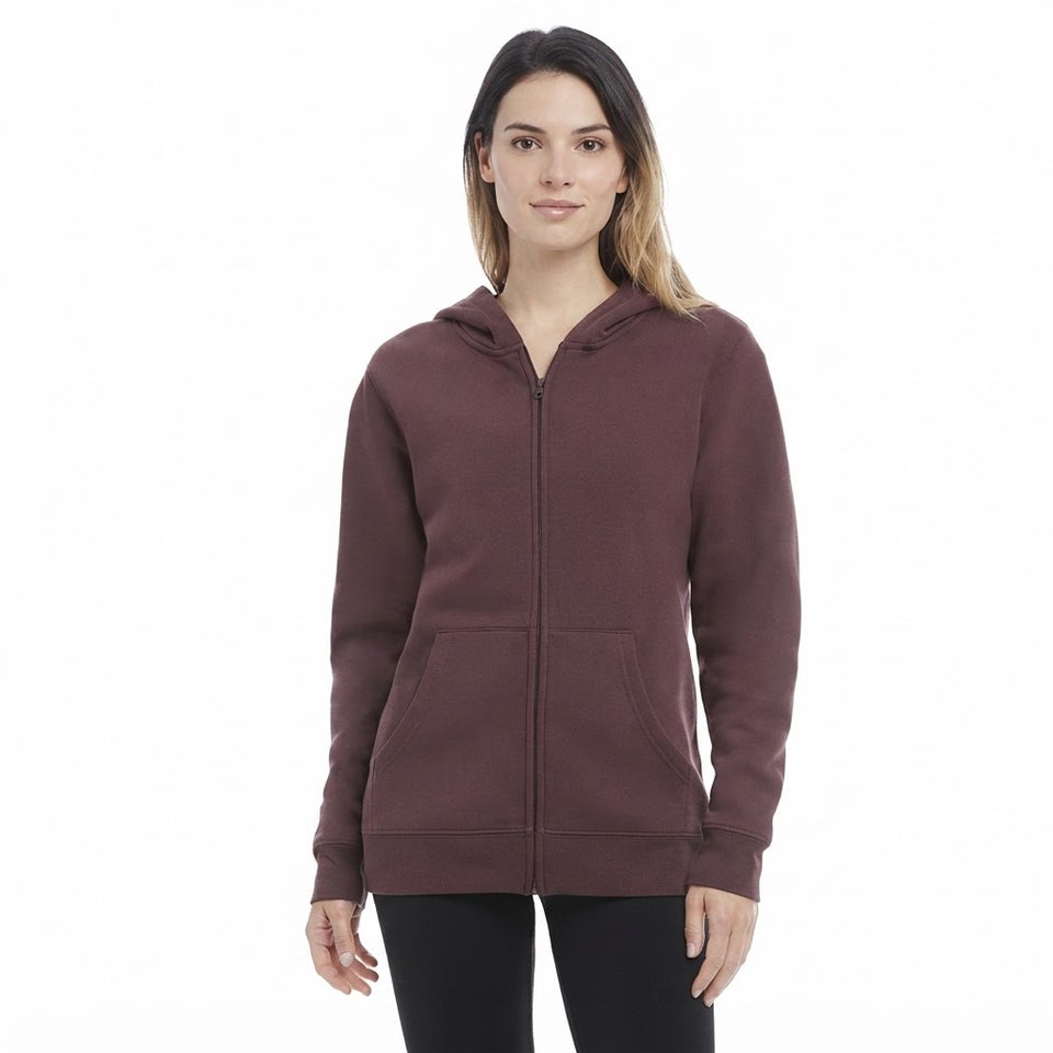 Danskin Women's Light Plum Ultra Cozy Fleece Jacket