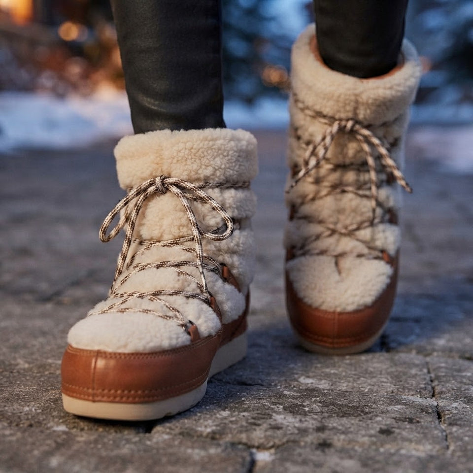 Universal Thread Women's Beige & Camel Snow Boots