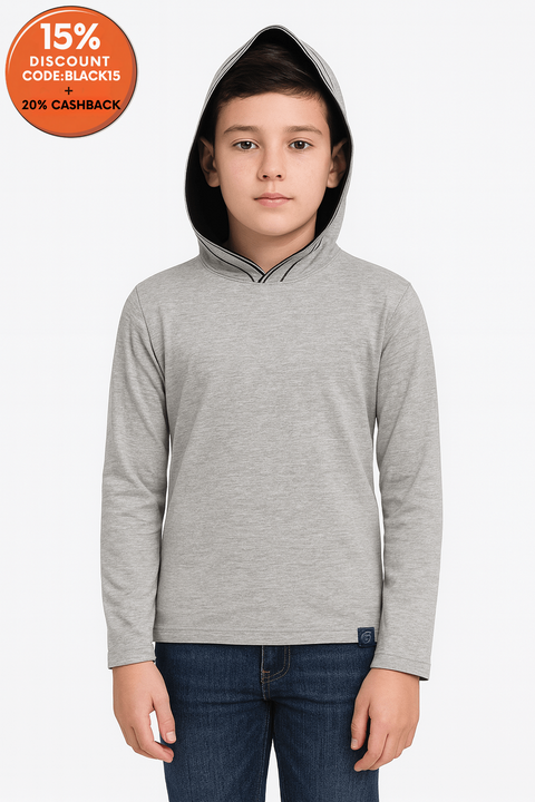 S.Oliver Boy's Light Grey Long-Sleeve Hoodie | S.Oliver In Lebanon