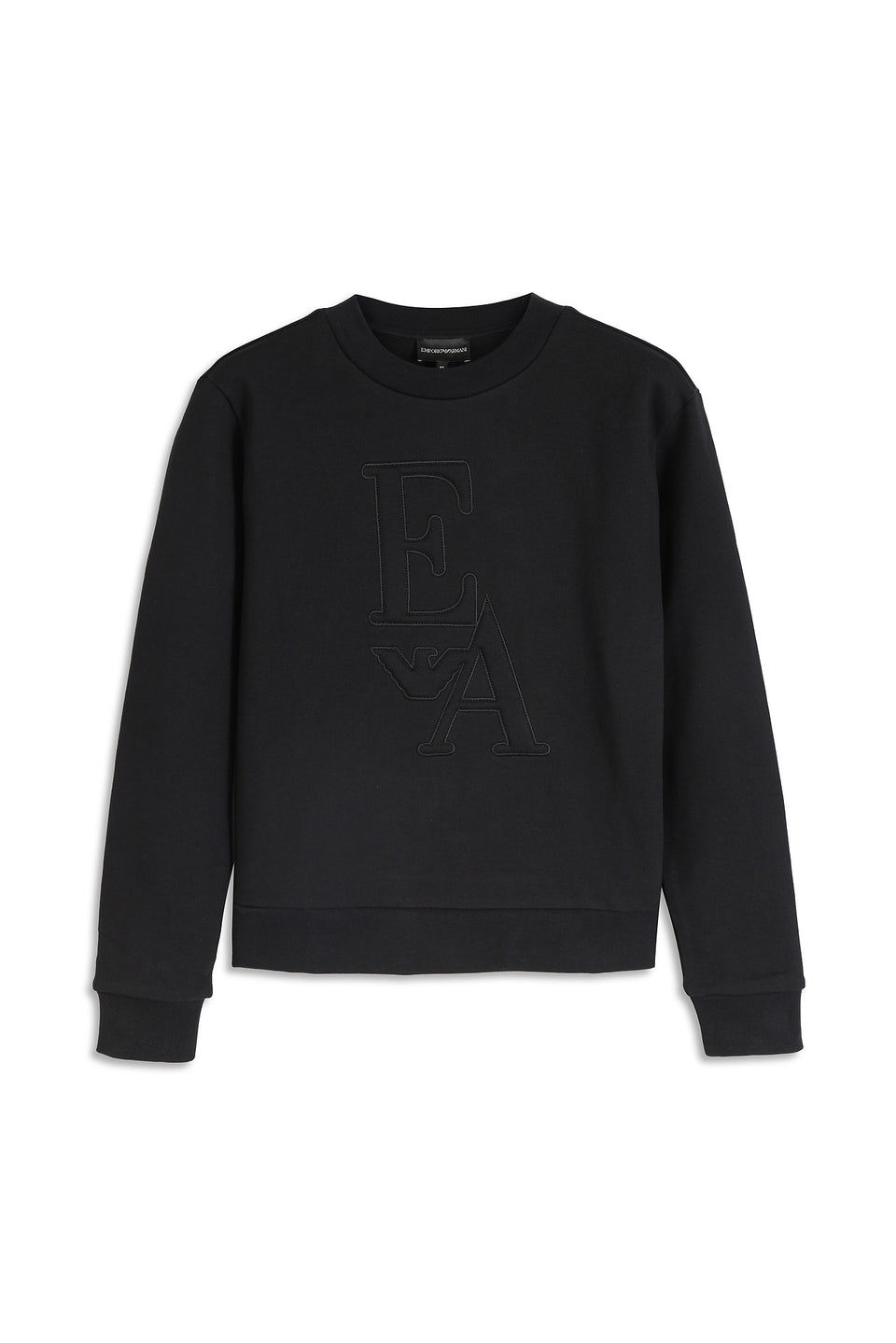 Emporio Armani Women's Black Logo Embroidery Sweatshirt | Emporio Armani In Lebanon