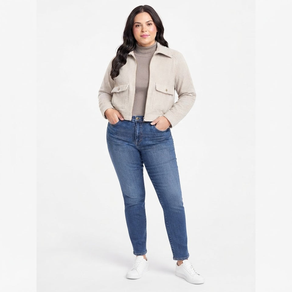 Banana Republic Women's Beige Cropped Jacket