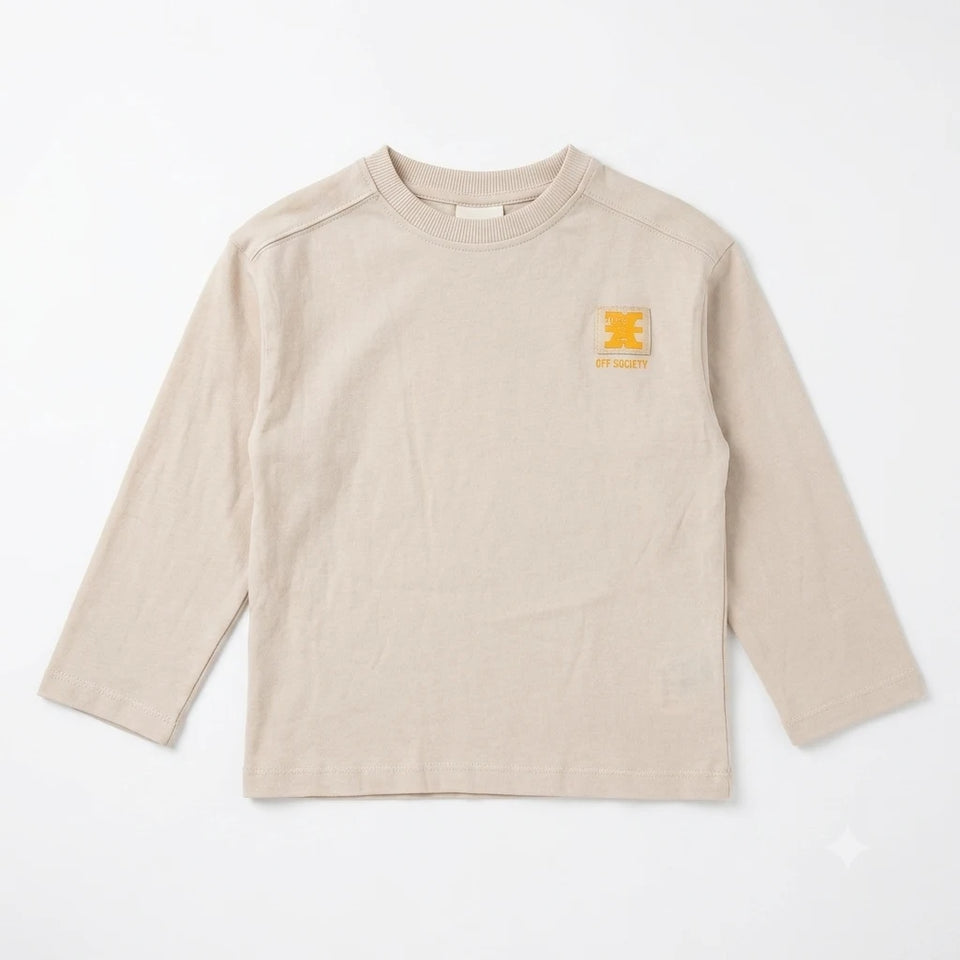 Zara Boy's Beige Chest Print Basic Blouse | Zara In Lebanon