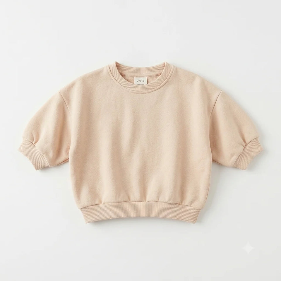 Zara Baby Girl's Light Pink Plain Sweatshirt | Zara In Lebanon