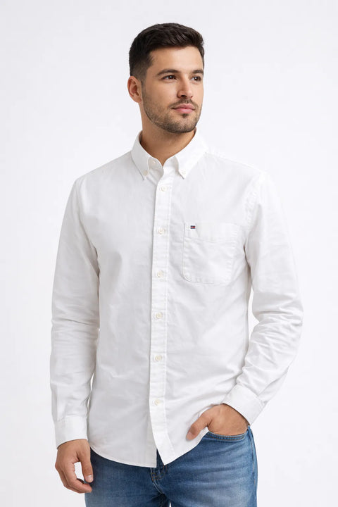 Tommy Hilfiger Men's White Classic-Fit Stretch Shirt |Tommy Hilfiger In Lebanon