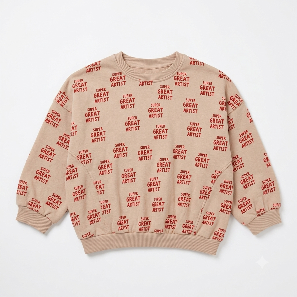 Zara Girl's Dusty Rose Text Print Pullover Sweatshirt | Zara In Lebanon