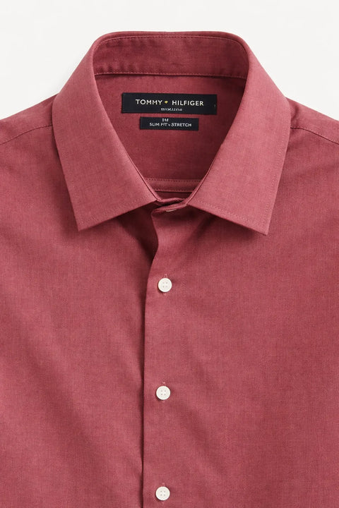 Tommy Hilfiger Men's Burgundy Long Sleeve Shirt | Tommy Hilfiger In Lebanon
